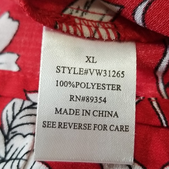 COPY - Adrienne vittadini womens red floral design XLarge - Picture 9 of 10